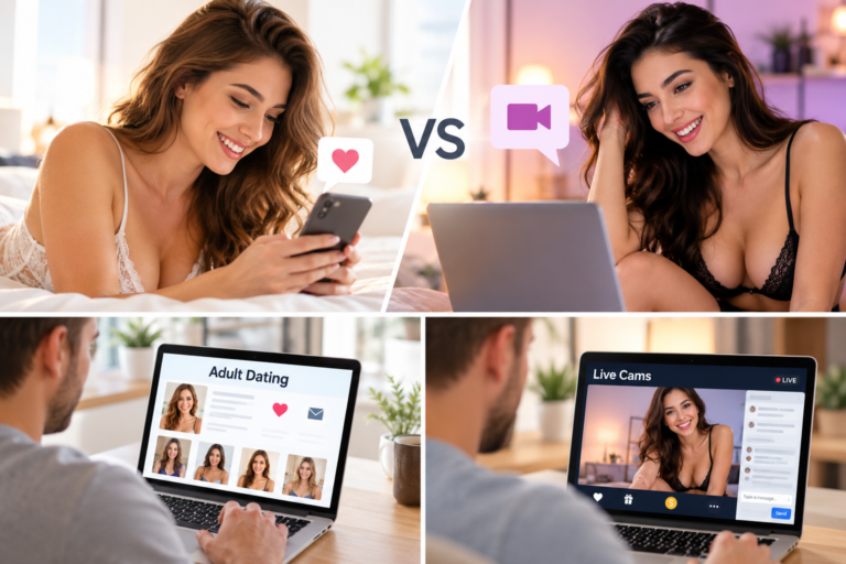 Adult dating vs live cams comparison