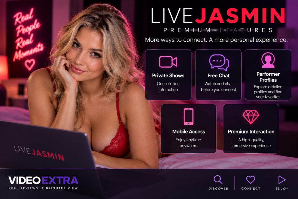 LiveJasmin features – private shows, free chat, performer profiles and mobile access